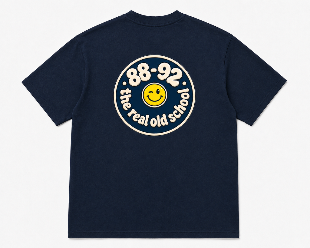 Old school design, smiley T shirt / designed by toejamm89