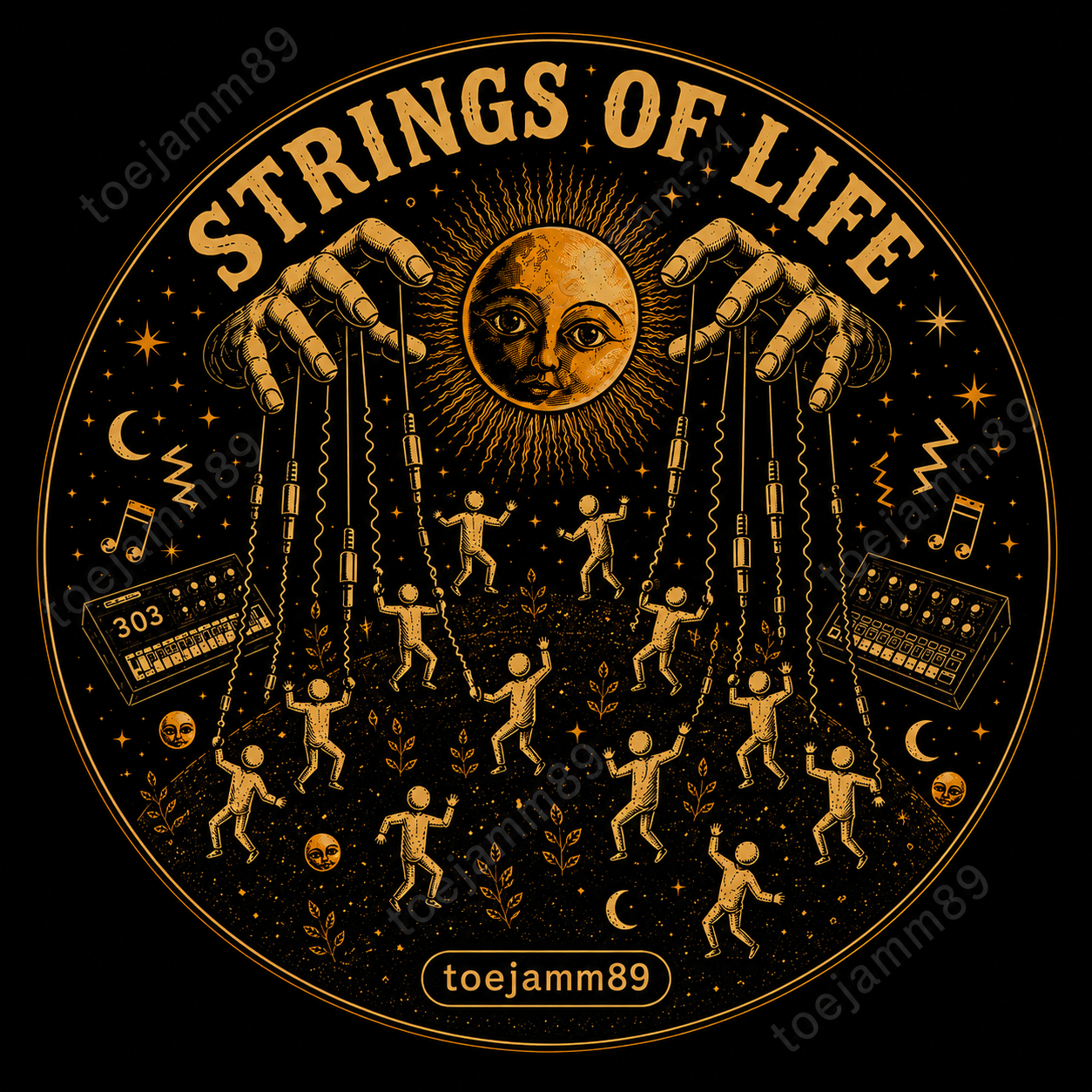 STRINGS OF LIFE - PREMIUM GRAPHIC T - SHIRT